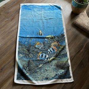 🏝️ Vintage Island Fun Coral Reef Beach Towel